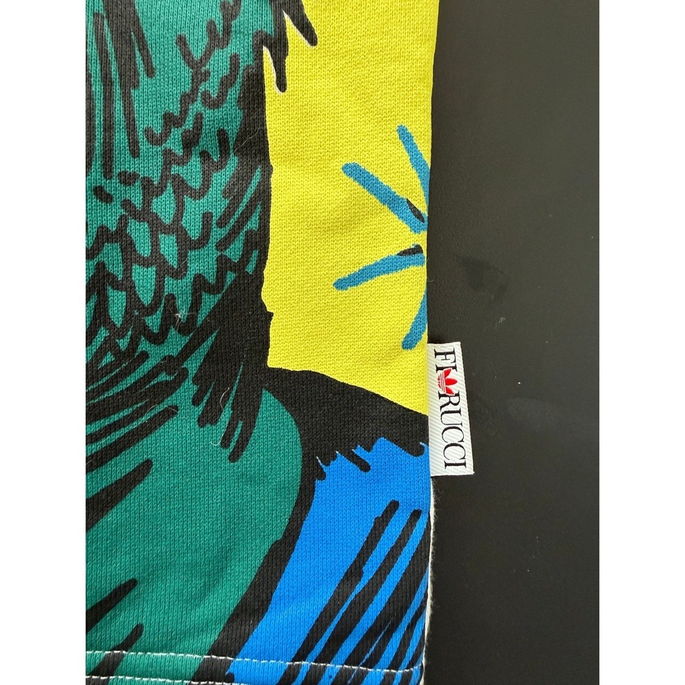 Adidas Fiorucci Women Graphic Hoodie White Yellow Alien Love XS New NWT - Picture 7 of 11